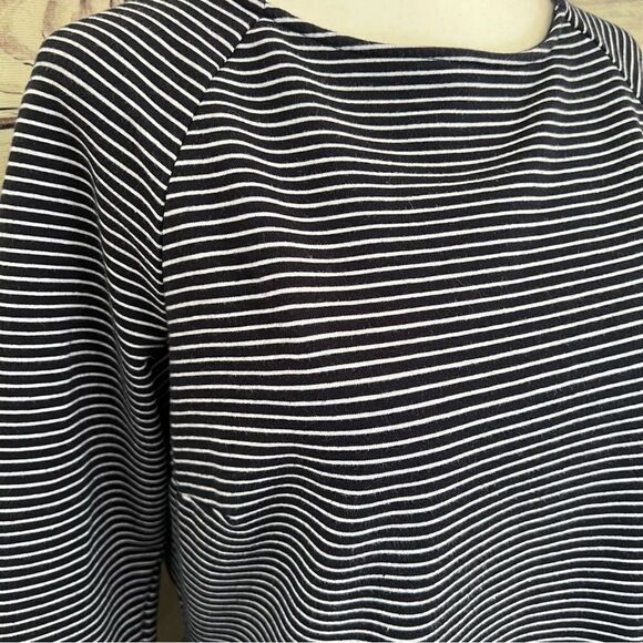 Workshop Republic Navy & White Striped 3/4 Sleeve Shift Dress - Picture 2 of 6
